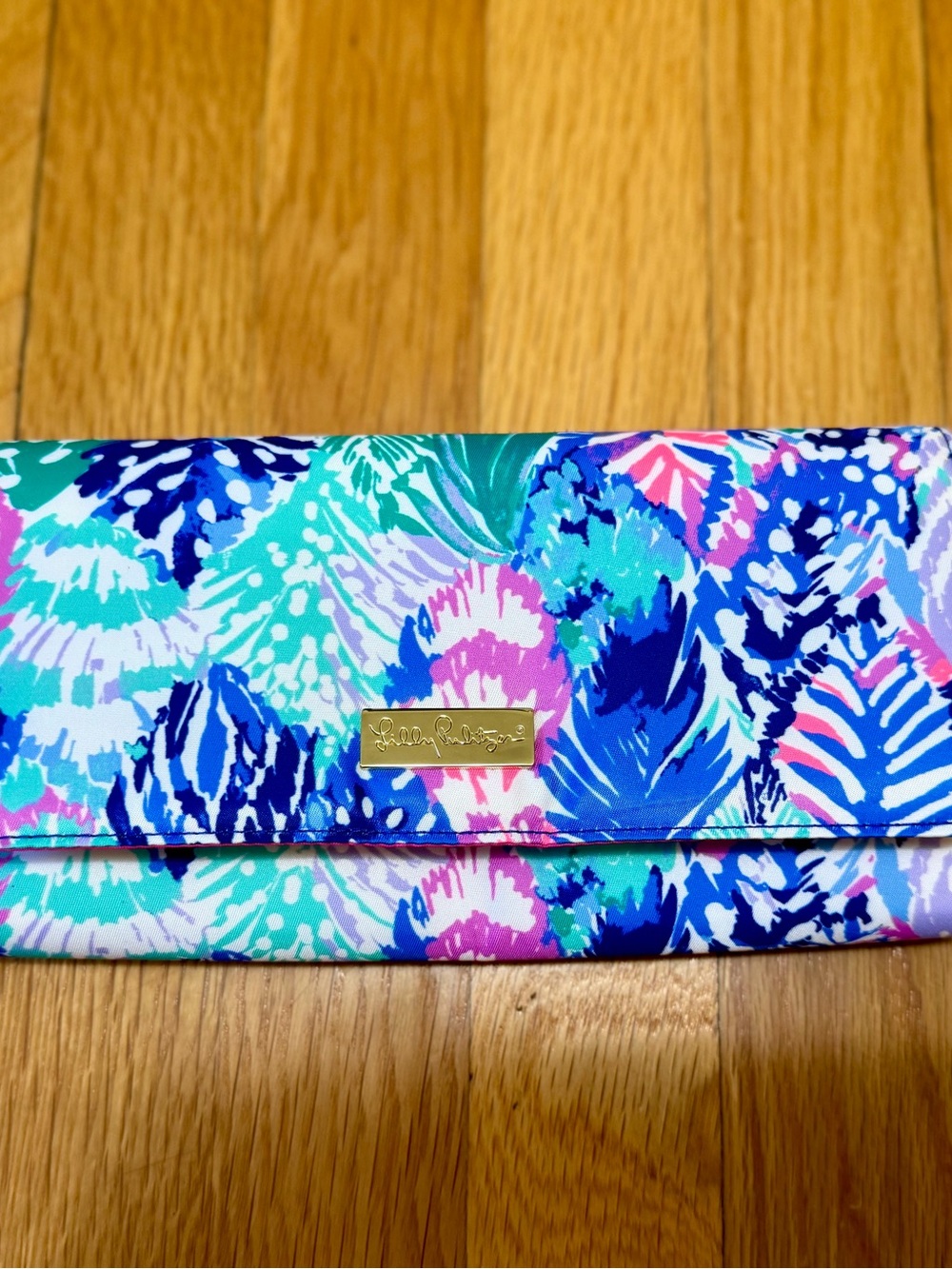 Lilly Pulitzer Multicolor Tropical Print Fold-Over Clutch